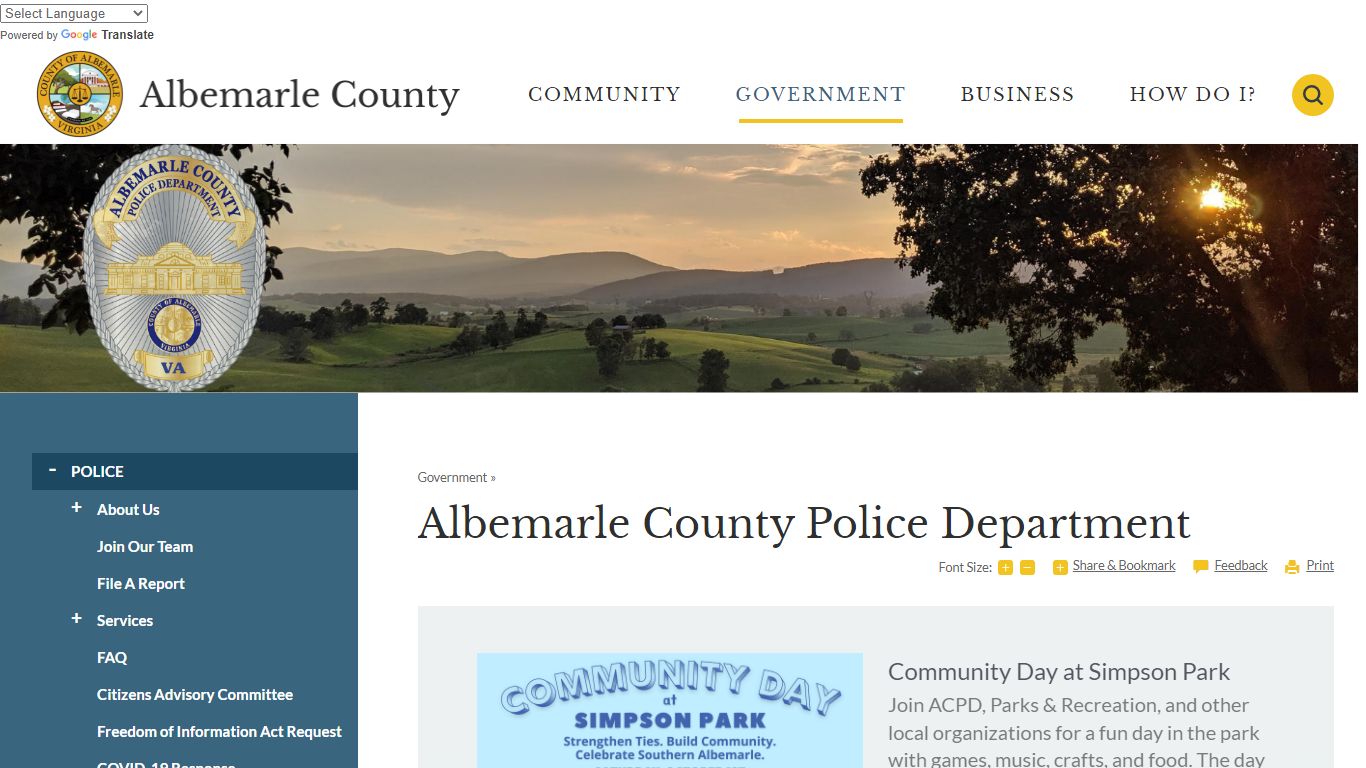 Albemarle County Police Department | Albemarle County, VA